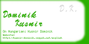 dominik kusnir business card
